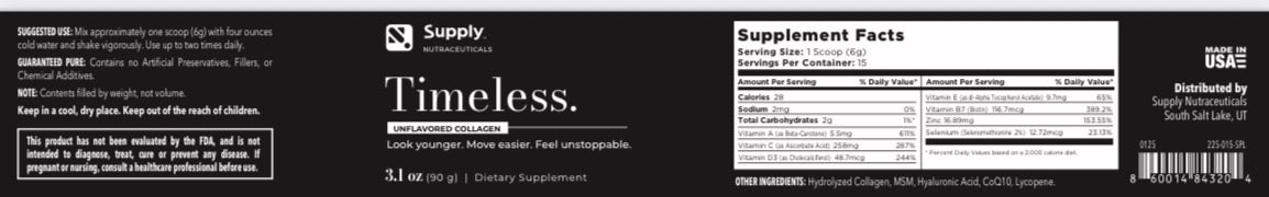 Timeless Unflavored Collagen